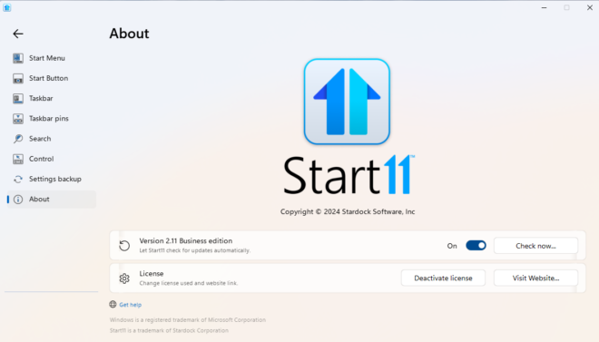 Stardock Start11